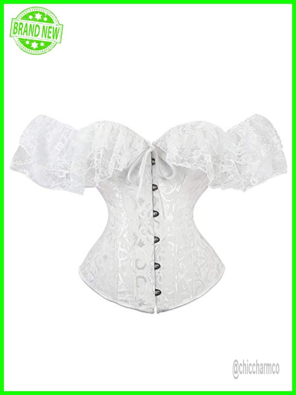 Women's Lace Bustier Corset Top Overbust Cincher Lingerie Polyester